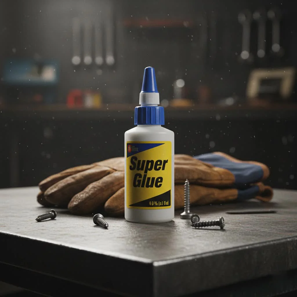 Person carefully applying acetone to remove super glue from a surface